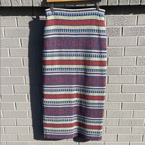 Vintage 90s Oilily Multicolor Patterned Fair Isle Sweater Skirt- L